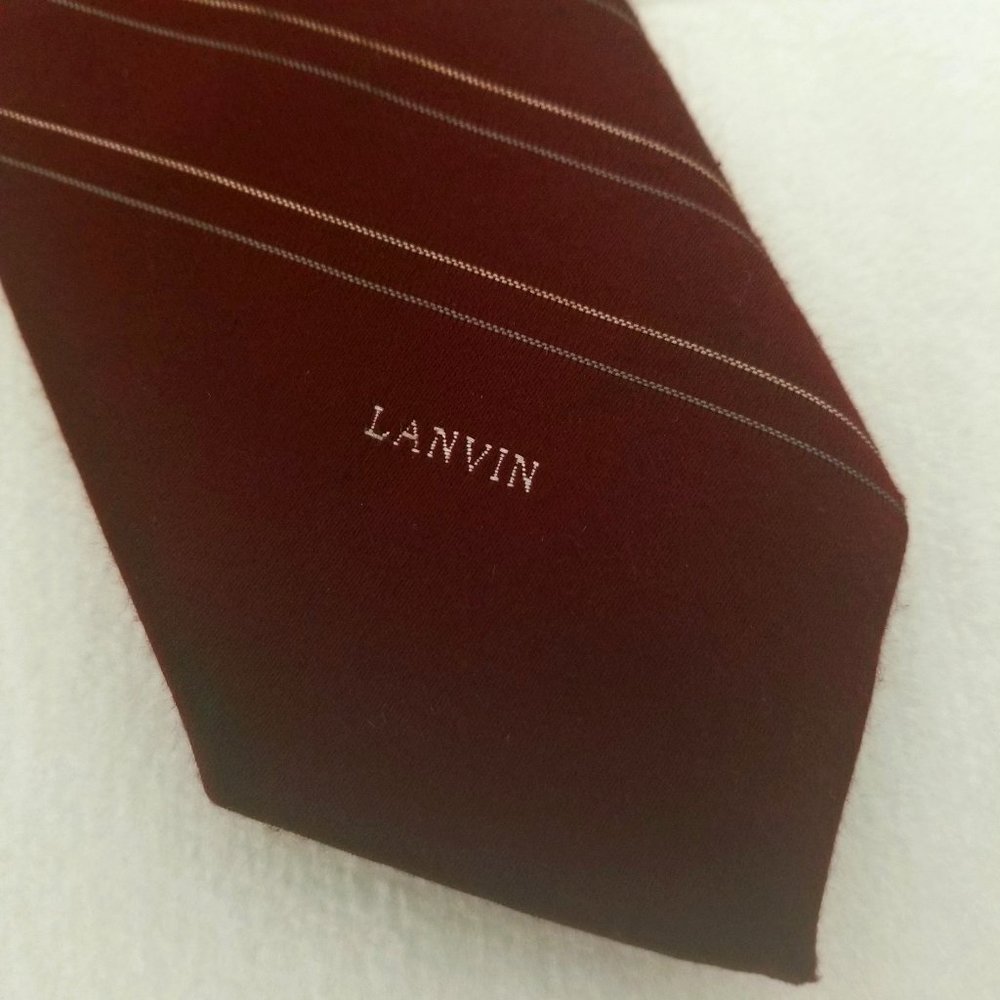 Vintage Lanvin Logo Tie, 3" x 56.5"